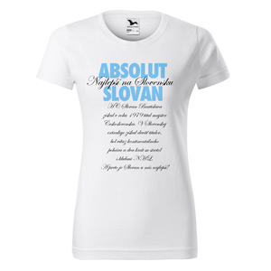 Modré dámske tričko Absolut Slovan