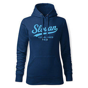 Blue hoodie Slovan Established 1921 for woman