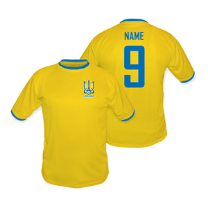Futbalový žltý detský dres Ukrajina