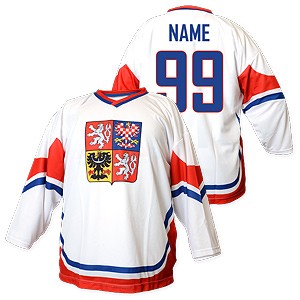 Biely hokejový dres Česko