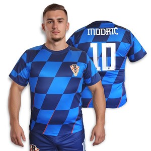 Football jersey + shorts Croatia 2024 blue