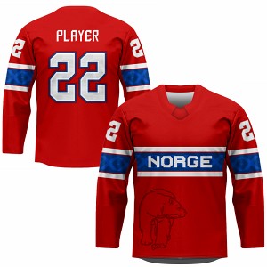 Červený hokejový dres Nórsko