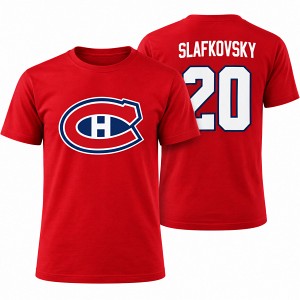 Červené tričko Montreal Canadiens - Slafkovsky č.20