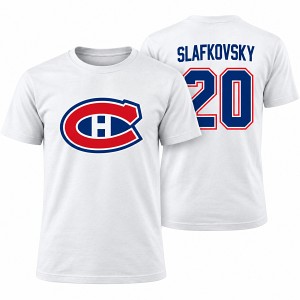 Biele tričko Montreal Canadiens - Slafkovsky č.20