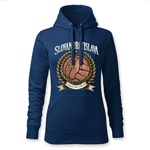 Blue Hoodie Slovan Bratislava- Hrdosť, česť a sláva for woman