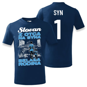 Blue t-shirt BELASÁ RODINA Z OTCA NA SYNA  for kids