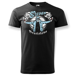 Black t-shirt Slovan Bratislava pyro