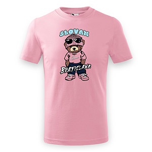 Pink t-shirt Slovan Bratislava Teddy bear for kids