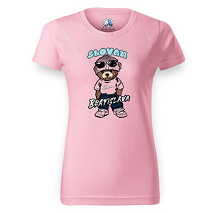 Pink t-shirt Slovan Bratislava - Teddy bear for woman