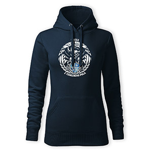 Blue hoodie Slovan Bratislava Bieli Jastrabi 1969 for woman