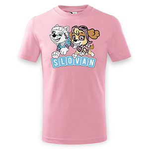 Pink t-shirt Slovan Paw Patrol for kids
