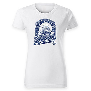 White marine t-shirt slovan for woman