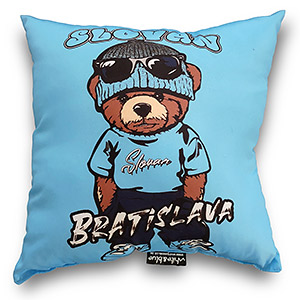 Light blue pillow Slovan Bratislava Teddy bear
