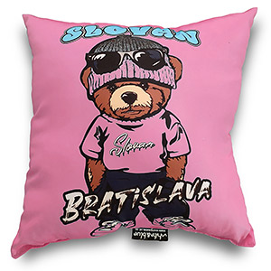 Pink pillow Slovan Bratislava Teddy bear