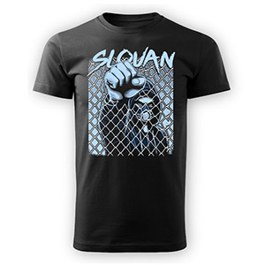 Black t-shirt Slovan Bratislava fist