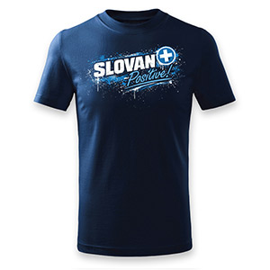 Blue t-shirt Slovan positive + , for kids