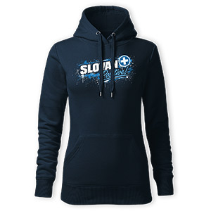 Blue hoodie Slovan Positive + for woman