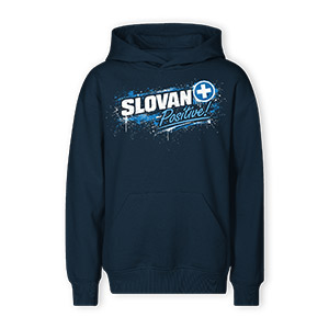 Blue Hoodie Slovan Positive for kids