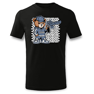 Black t-shirt Teddy bear for kids
