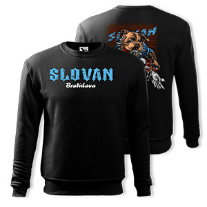 Black sweatshirt Slovan Bulldog destroys Trnava angel
