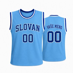 Sky blue basketball jersey Slovan for kids
