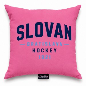 Ružový vankúšik Slovan Bratislava hockey