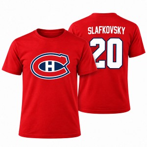 Detské červené tričko Montreal Canadiens - Slafkovsky č.20