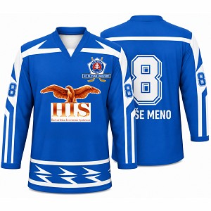 Modrý hokejový retro dres Slovan Bratislava 95-96 s vlatným menom a číslom