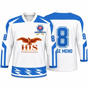 Biely hokejový retro dres Slovan Bratislava 95/96 4XL+ s vlastným menom a číslom