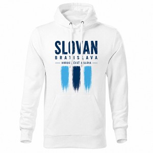 Biela mikina Slovan-Hrdosť, česť a sláva