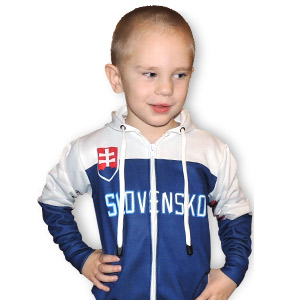 Slovakia detská mikina modro-biela