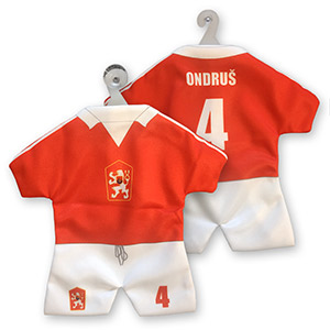 Minidresík SVK futbal ČSSR červený 1976