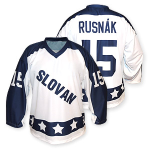 Retro ice hockey jersey Slovan 1986 white